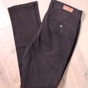0289-Plaid & Plain Slim Fit Black Chinos – Size 30x32